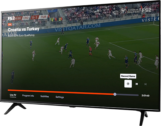 Connected TV app on a television, slide 3