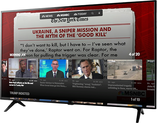 Connected TV app on a television, slide 4