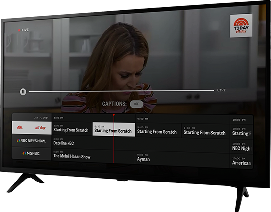 Connected TV app on a television, slide 5