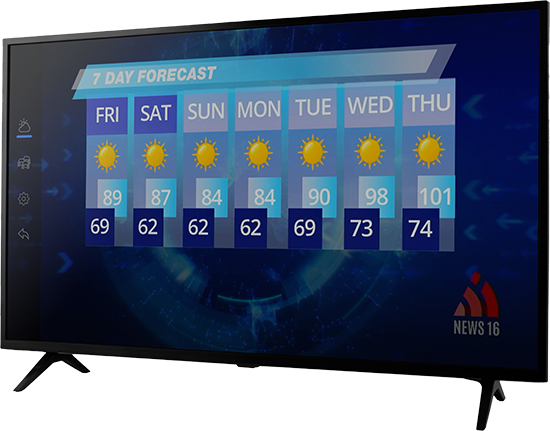 Connected TV app on a television, slide 7