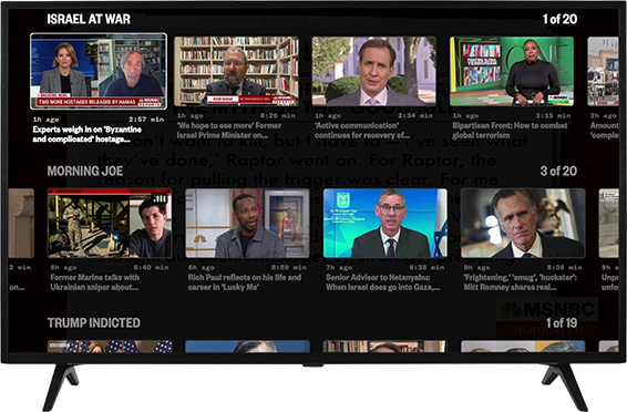 Connected TV app screenshot