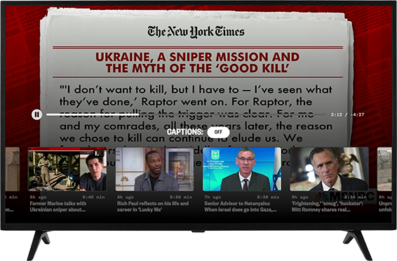 Connected TV app screenshot
