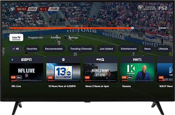 Connected TV app screenshot