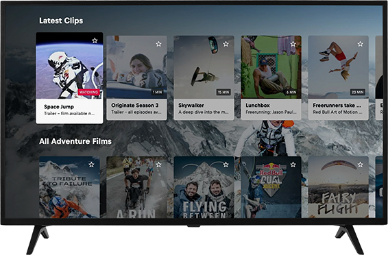 Connected TV app screenshot