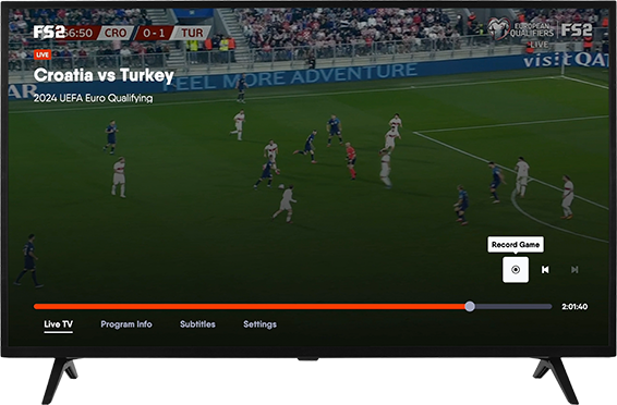 Connected TV app screenshot