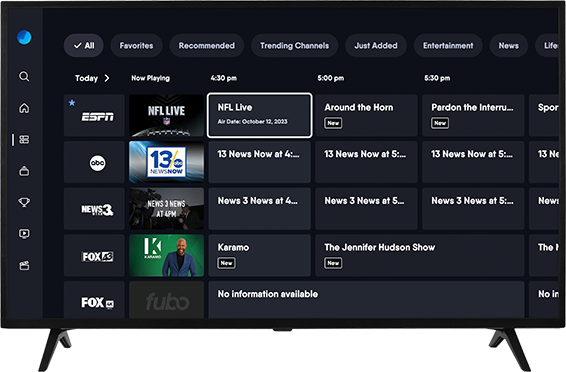 Connected TV app screenshot
